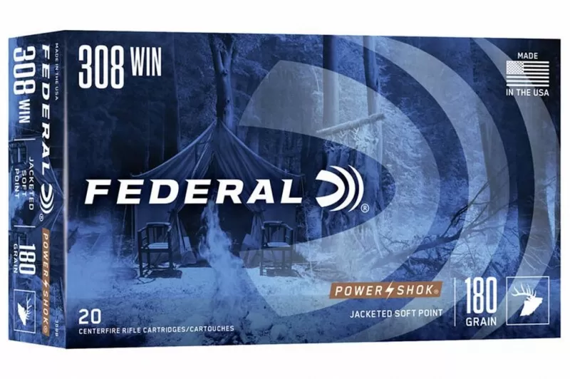 Патрон 308 Win. Federal  Power Shok 11.66г/180gr (20 штук)