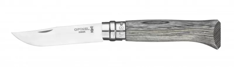 Нож складной Opinel Tradition 08, нержавеющая сталь, берёза, серый