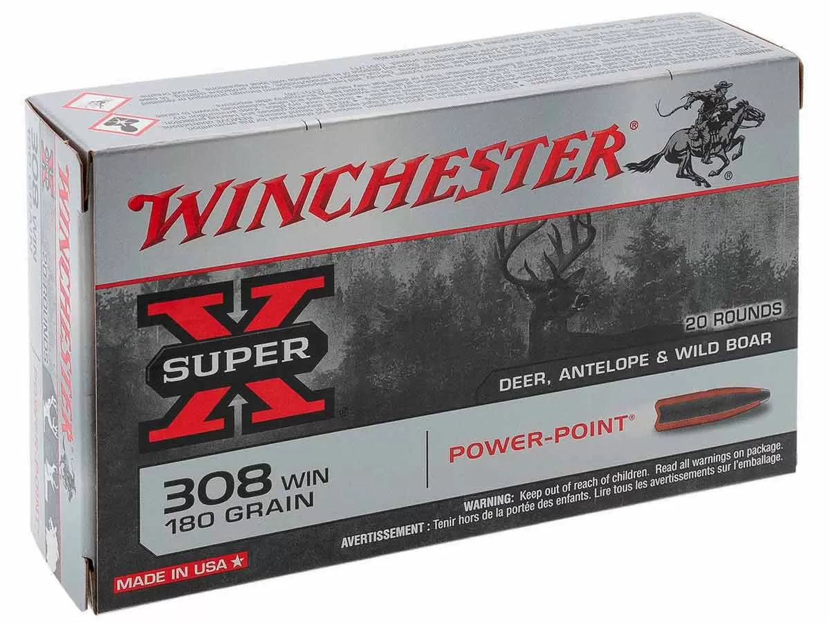 Патрон 308 Win. Winchester Power-Point 11.66г/180gr (20 штук)