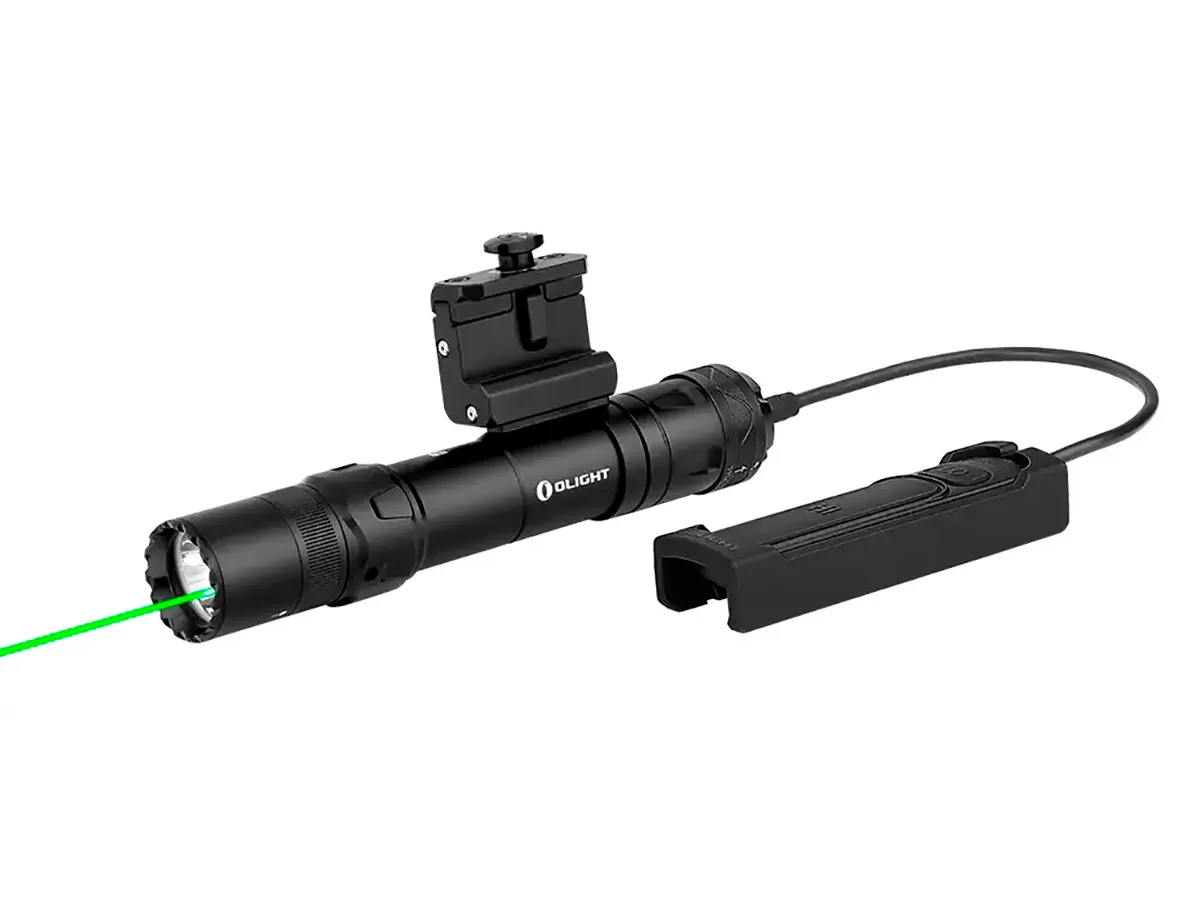 Фонарь подствольный Olight Odin GL P, 1500 lm,зелёный ЛЦУ,Picatinny, чёрный