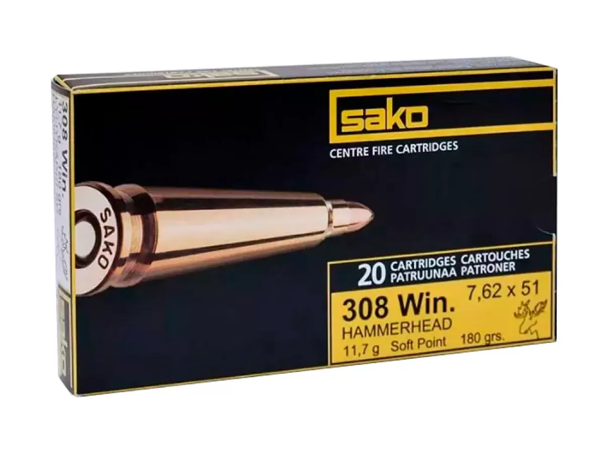Патрон 308 Win. Sako SP Hammerhead 11.7г/180gr (20 штук)