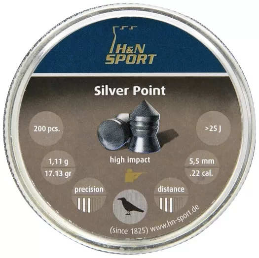 Пульки HN Silver Point 5,5 мм (200 шт) 