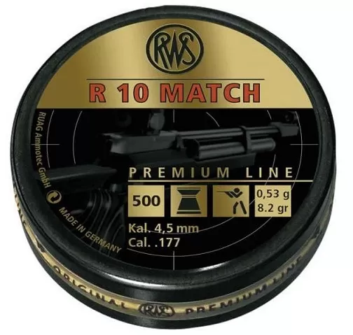Пульки RWS R10 Match 4,5 мм (4,49) (500 шт) 