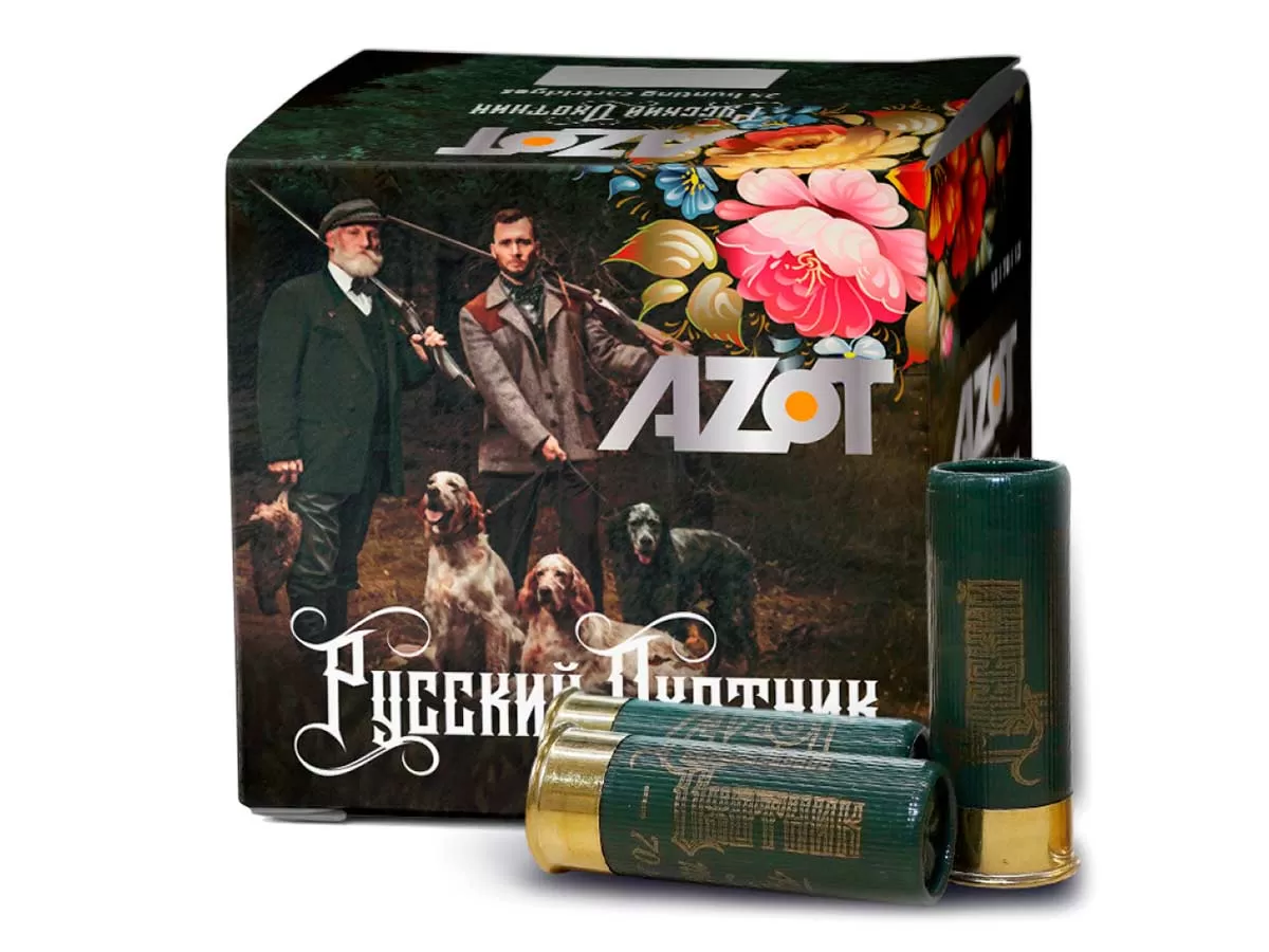 Патрон 12/70 дробь 7 (32г) БИО Azot Русский Охотник (25 штук)