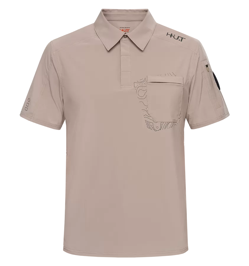 Поло мужское H.U.T. Kevat, бежевое