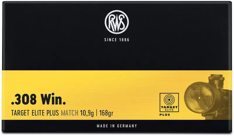 Патрон 308 Win. RWS Target Elit Plus Match 10г/154gr (20 штук)