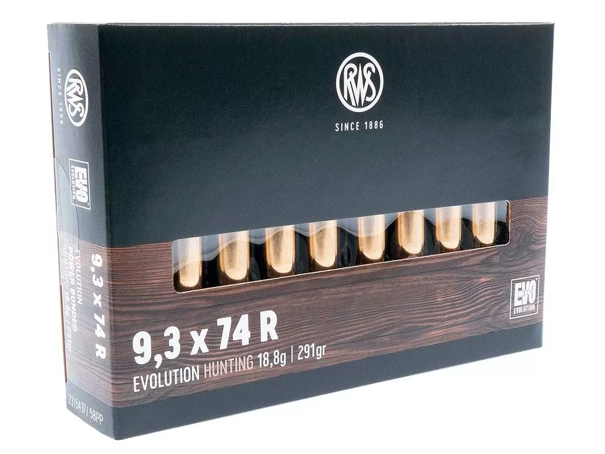 Патрон 9,3x74 R RWS EVO 18.8г/291gr (20 штук)