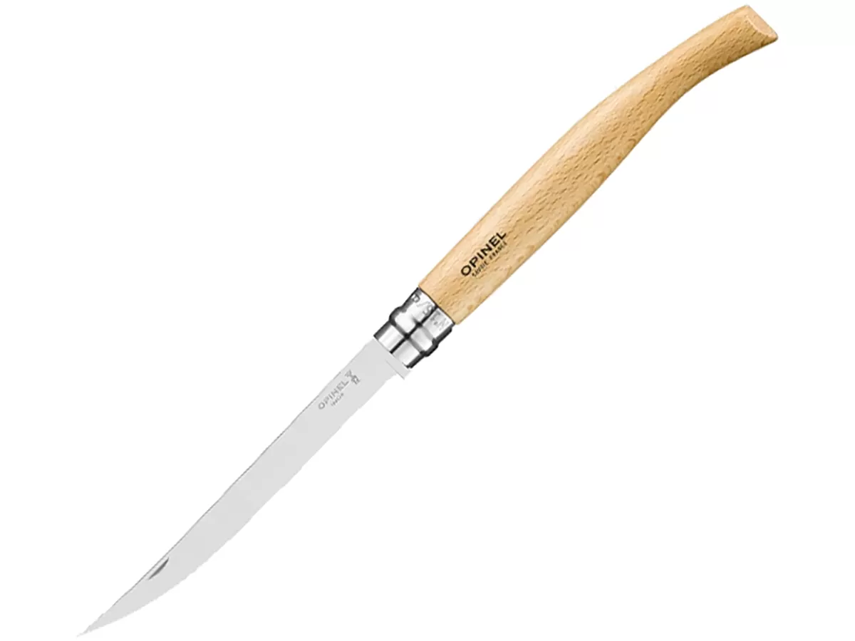 Нож складной Opinel Beech Effile 15 New, филейный, нержавеющая сталь, бук
