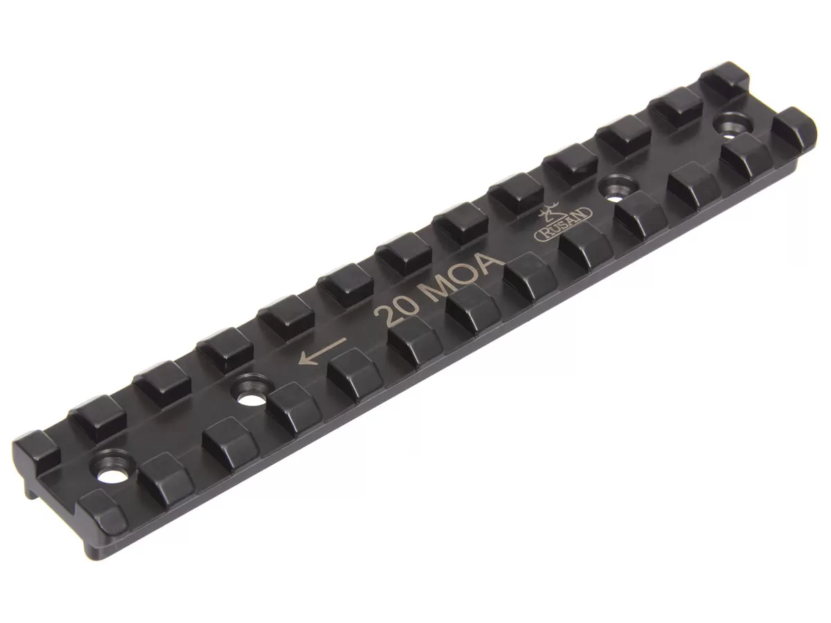 Планка Rusan Picatinny Tikka T1X L=123, наклон 20MOA, сталь