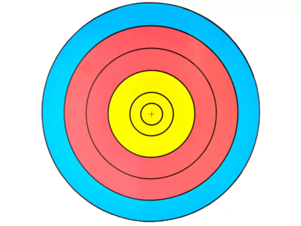 Мишень для лука 40см, 5 колец, 30/50м, 120г/м, 100 листов