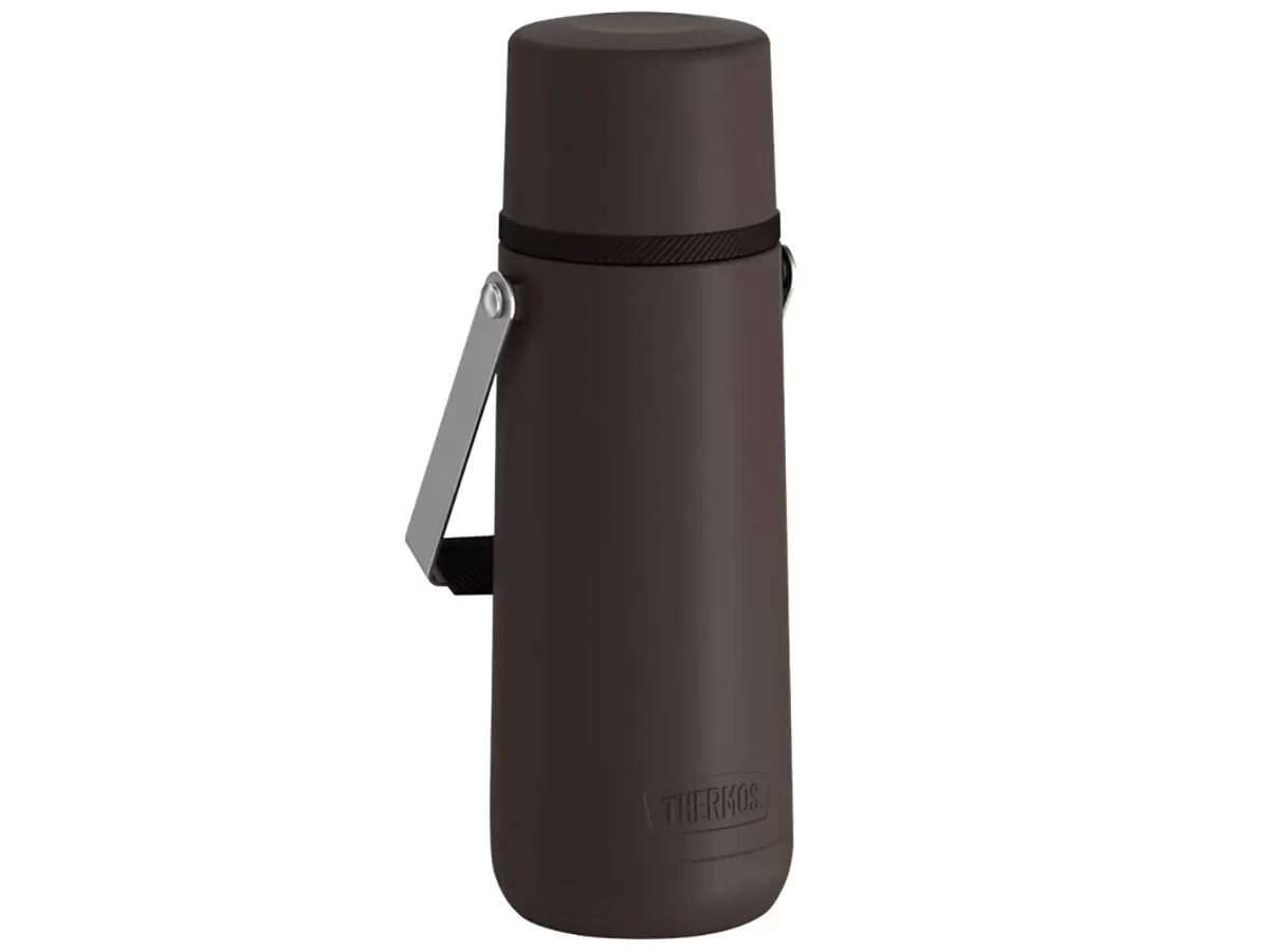 Термос THERMOS GUARDIAN TS-2409 BK 1.2L, поворотная ручка, коричневый