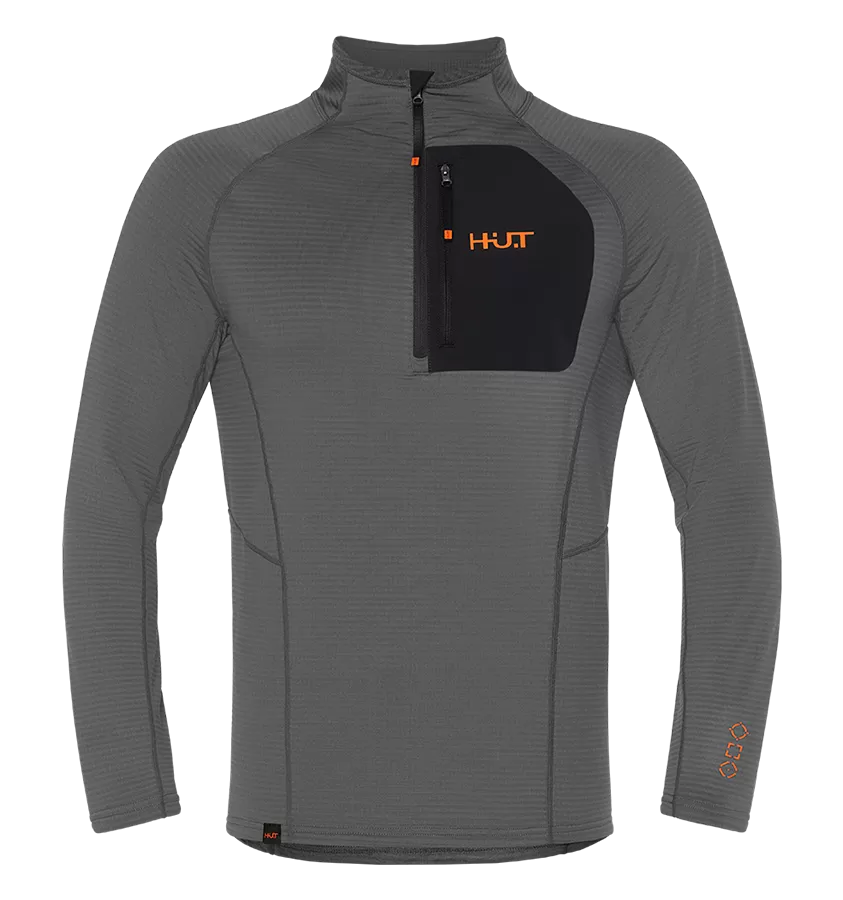 Термобельё мужское H.U.T. Yugan, лонгслив с воротником, серый