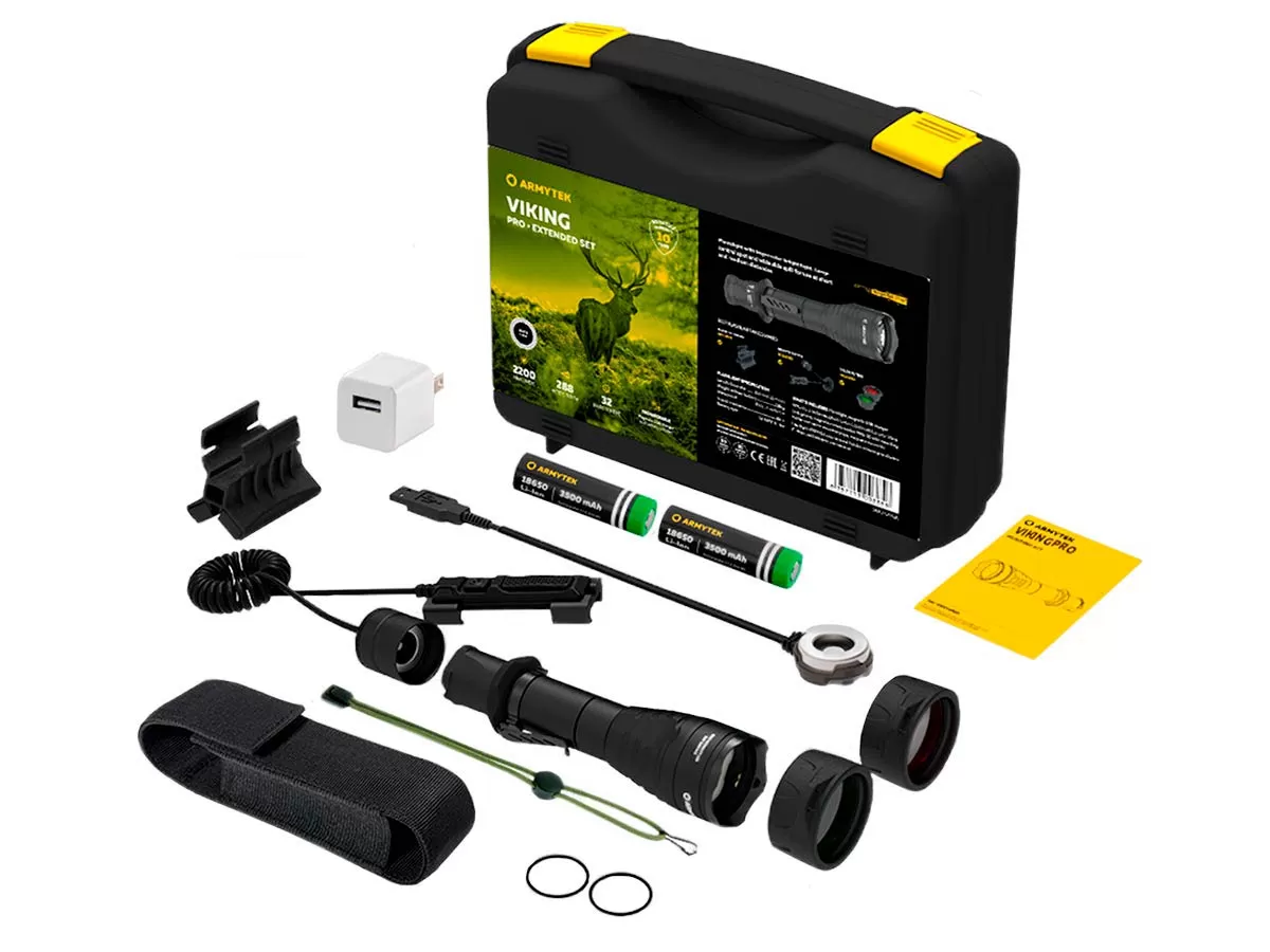 Фонарь с комплектом Armytek Viking Pro USB Extended Set
