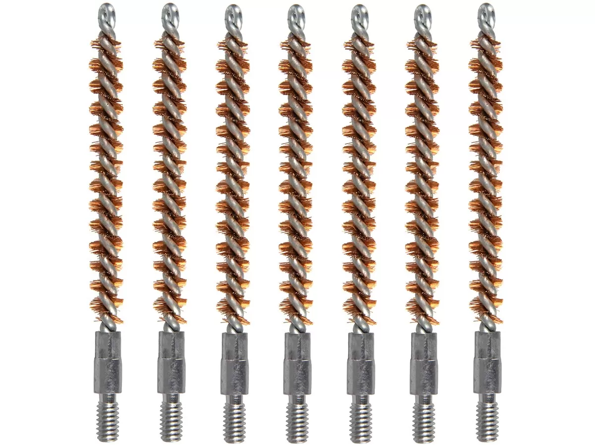 Набор ёршиков ShotTime, щетинные (бронза),7 шт,калибр .22, резьба 8/32 Папа