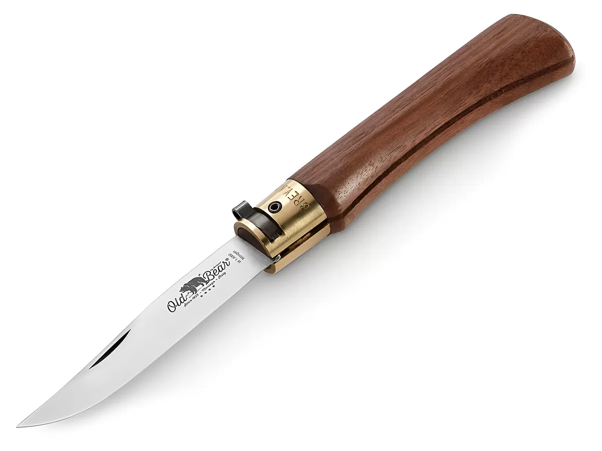 Нож складной Old Bear Classical Walnut M, сталь W1.4060, Satin, орех