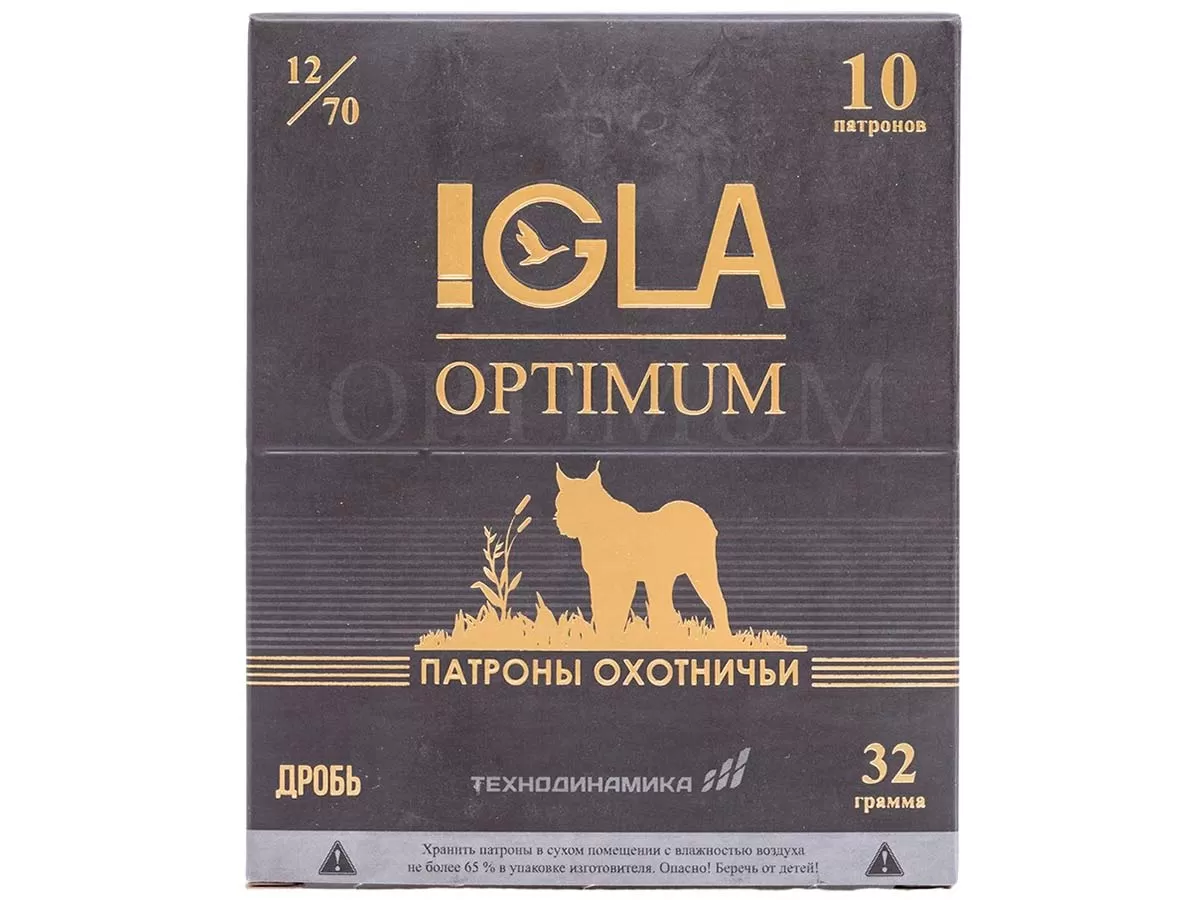 Патрон 12/70 дробь 0 (32г) IGLA Optimum (10 штук)