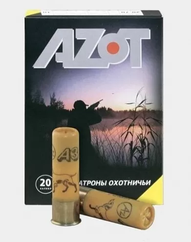 Патрон 20/70 дробь 0 (24г) Azot (10 штук)