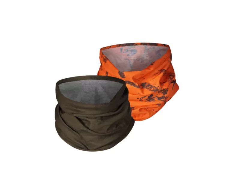 Шарф-труба Seeland Neck gaiter 2-pack Pine green/InVis orange blaze