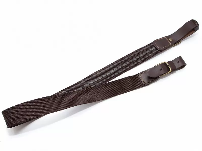 Ремень VEKTOR коричневый полиамид для ружья, с креплением под антабку