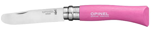 Нож складной Opinel MyFirstOpinel 07, закруглённый клинок, граб, фуксия