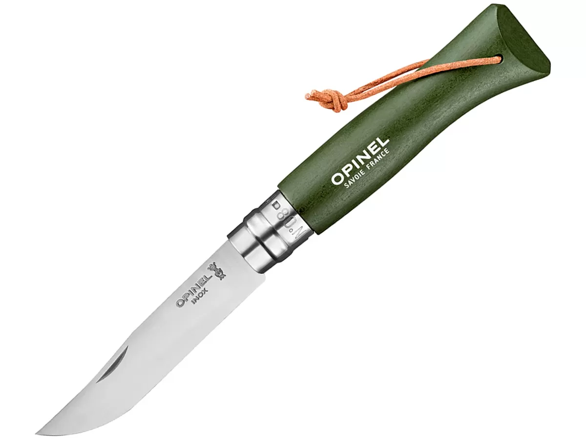 Нож складной Opinel Bushwhacker Khaki 08, нержавеющая сталь,хаки
