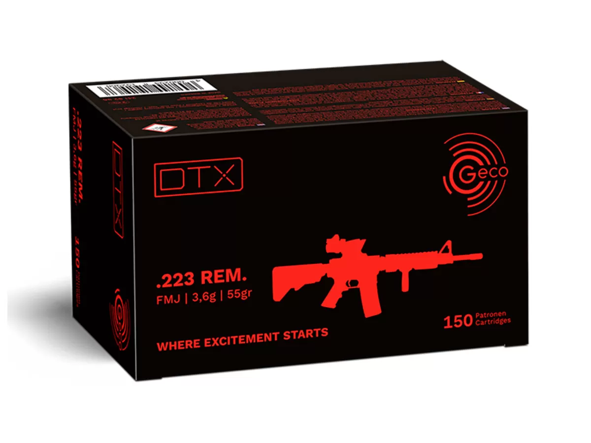 Патрон 223 Rem. Geco DTX FMJ 3.6г/55gr (150 штук)