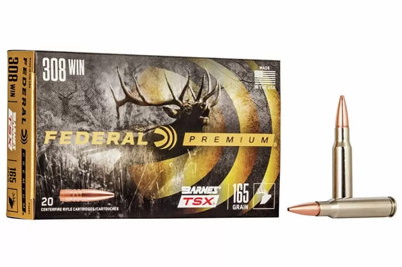 Патрон 308 Win. Federal Barnes Triple-Shock X 10.69г-165gr (20 шт.)