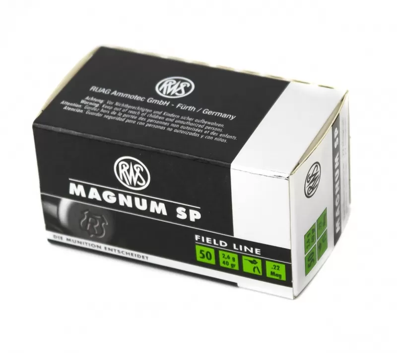 Патрон 22 WMR RWS SP 2.6г/40gr (50 штук)