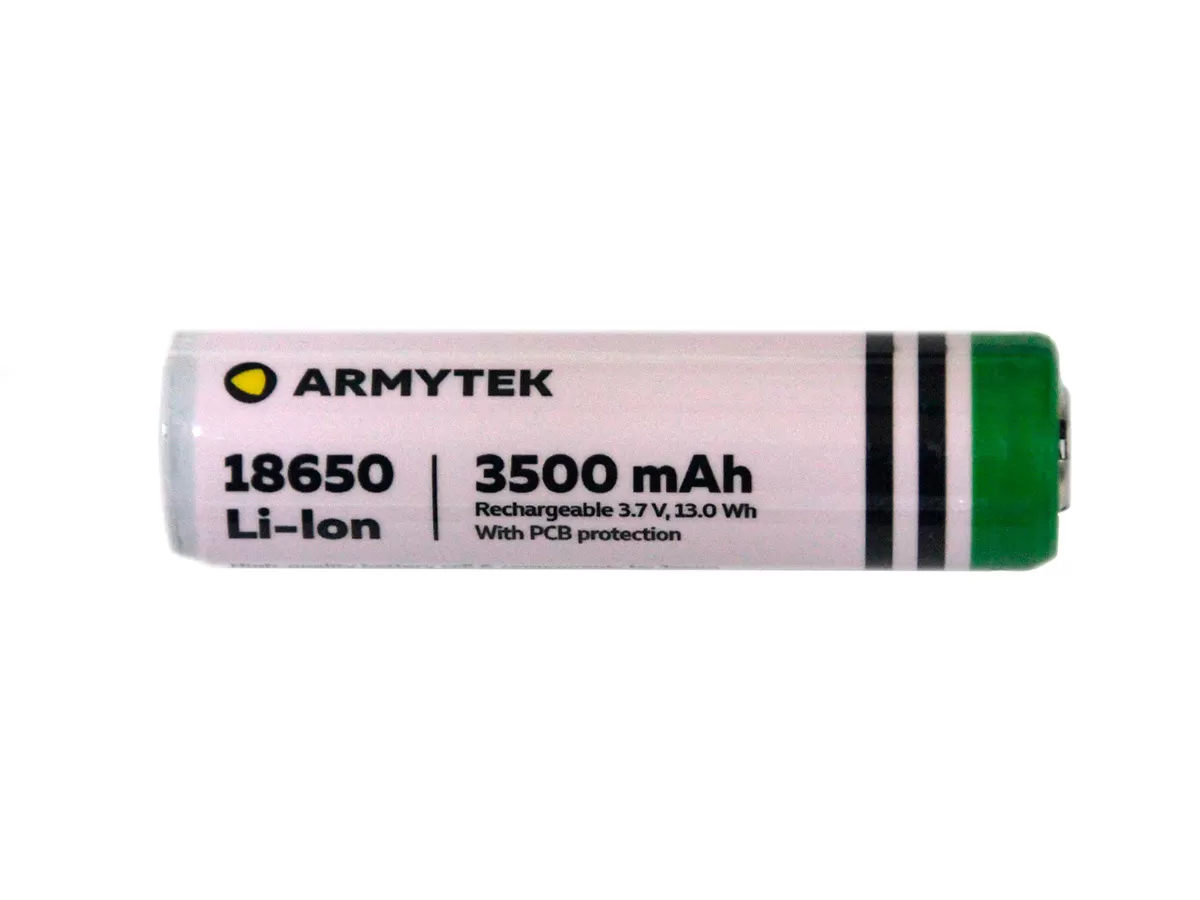 Аккумулятор 18650 Li-Ion Armytek 3500 mAh c защитой 