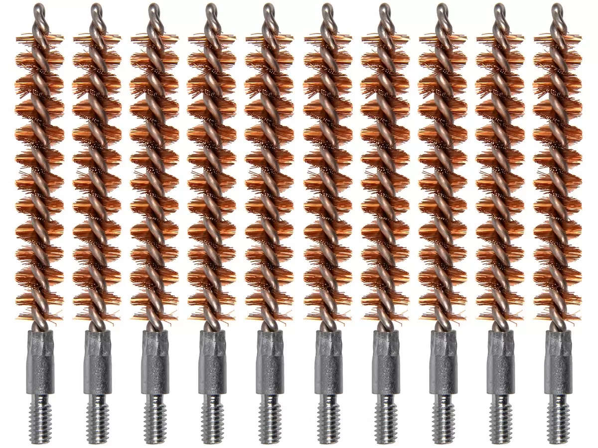 Набор ёршиков ShotTime, щетинные (бронза),10 шт,калибр .30 резьба 8/32 Папа