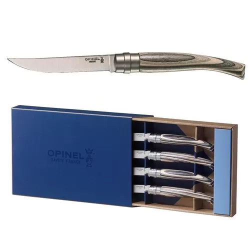 Набор ножей Opinel Table Chic 10, 4шт., нержавеющая сталь, берёза