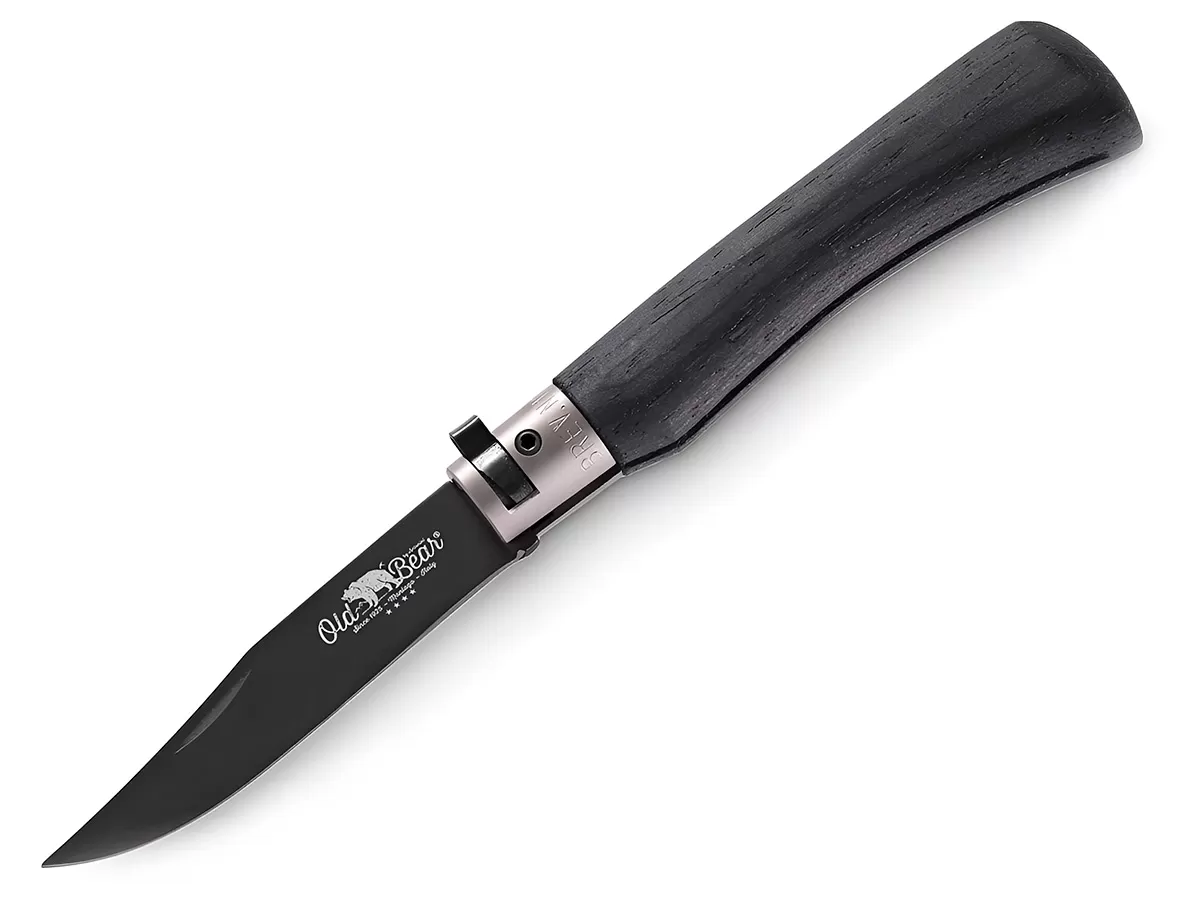 Нож складной Old Bear Total Black XL, сталь 1.4060, PTFE, чёрный ламинат