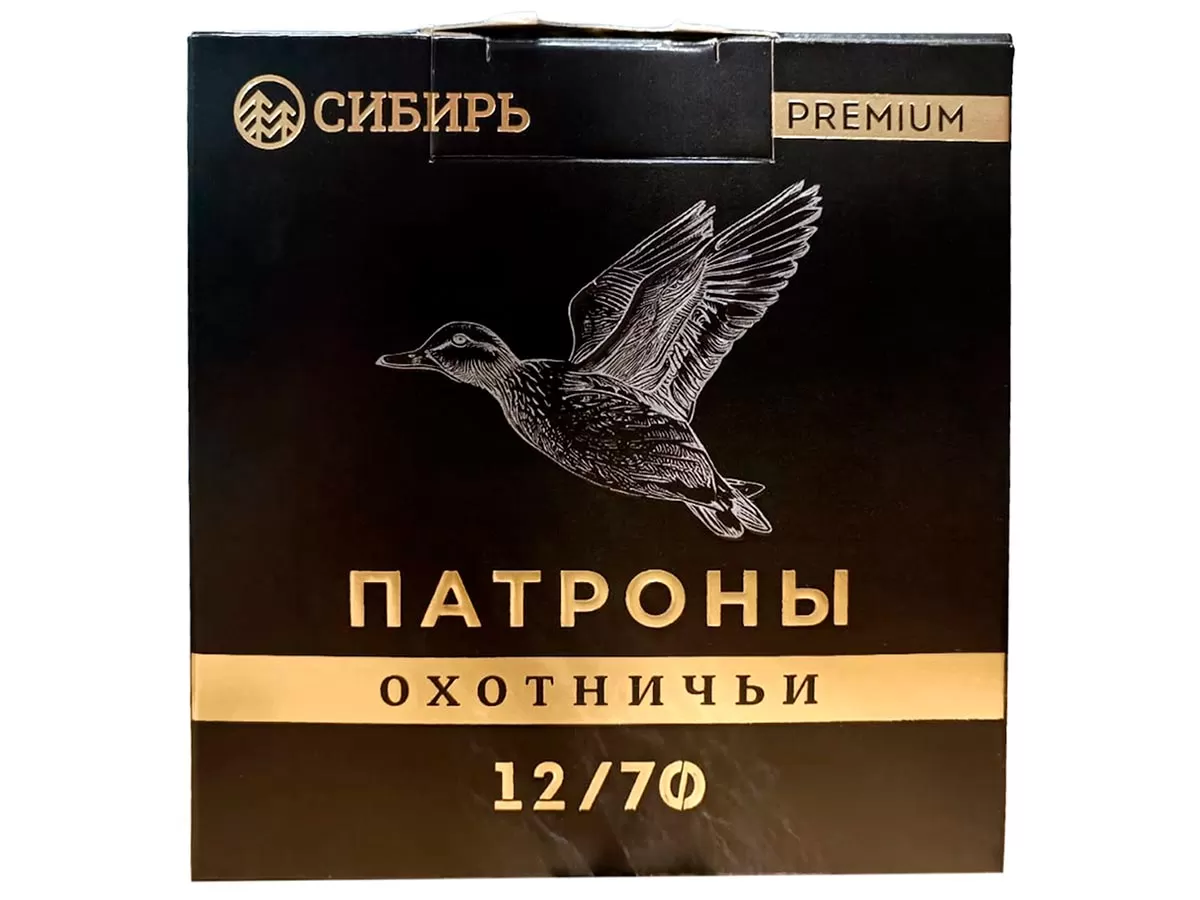 Патрон 12/70 дробь 1 (32г) Сибирь Premium (25 штук)
