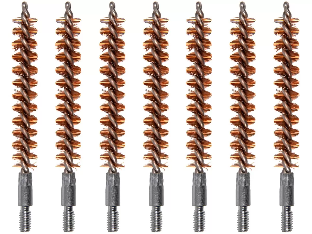 Набор ёршиков ShotTime, щетинные (бронза),7 шт,калибр .30, резьба 8/32 Папа