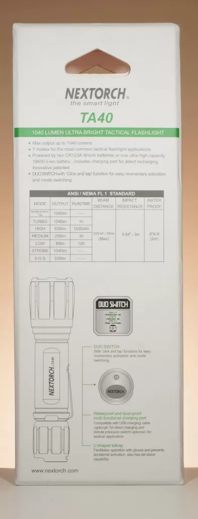 Тактический фонарь NEXTORCH TA40