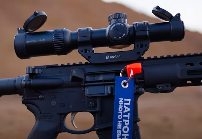 Карабин на платформе AR15 с прицелом Gaut