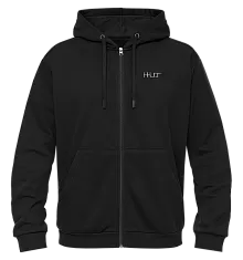 Толстовка мужская H.U.T. Motto, с капюшоном, на молнии, чёрная