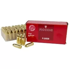 Патрон 9mm Luger Fiocchi FMJ 7.8г-123gr (50 штук)