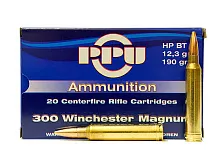 Патрон 300 Win.Mag. Partizan HP BT 12.3г/190gr (20 штук)