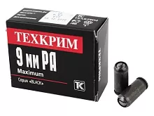 Патрон травматического действия 9мм P.A.Техкрим Maximum Black