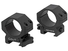 Кольца Gaut 30мм на Picatinny, быстросъёмные, низкие, H=9,6мм, BH=24,6мм