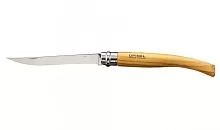 Нож складной Opinel Olive Effile 12, филейный, нержавеющая сталь, олива