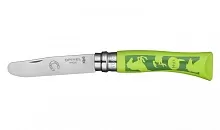 Нож складной Opinel MyFirstOpinel 07,закруглённый клинок,лошадь,бук,зелёный
