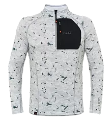 Термобельё мужское H.U.T. Yugan, лонгслив с воротником, серо-голубой