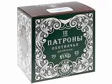 Патрон 12/70 дробь 0000 (32г) СКМ Русь (25 штук) 
