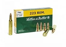 Патрон 223 Rem. Sellier&Bellot FMJ 3.6г/55gr (20 штук)