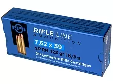 Патрон 7.62х39 Partizan SP RN 8г/123gr (20 штук)