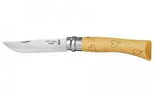 Нож складной Opinel Tradition Nature 07, нержавеющая сталь, самшит, сердце