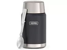 Термос для еды THERMOS IS-301 GT 0,71L, складная ложка, чёрный