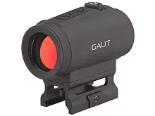 Коллиматор Gaut Tourmaline 1x29, закрытый, точка/круг красные, Weaver